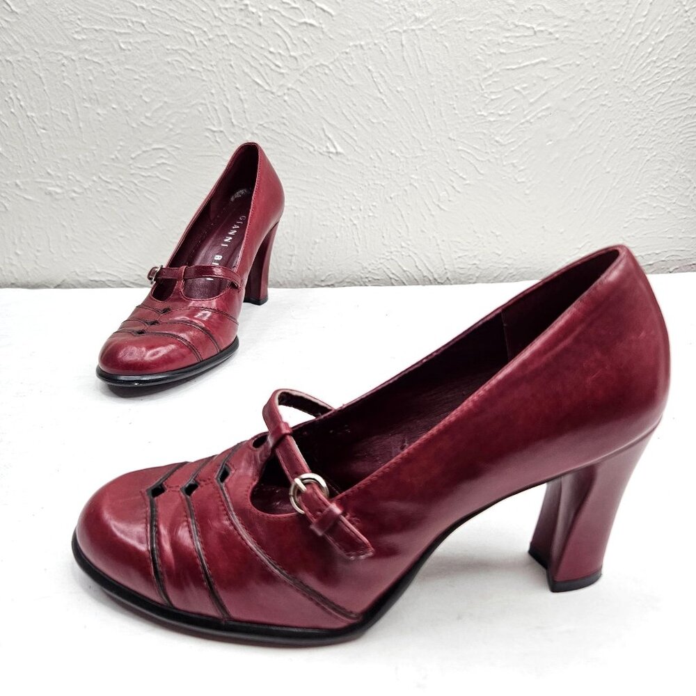 Gianni Bini Burgundy Mary Jane Heels